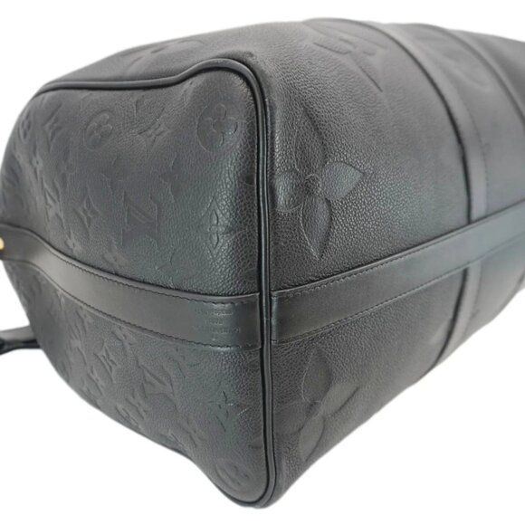 Louis Vuitton  Keepall Bandouliere 45 Monogram Empreinte Giant Travel Bag Black - Picture 4 of 11